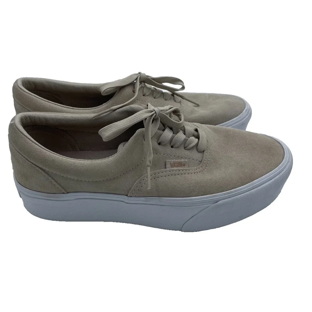 VANS Old Skool Off The Wall Unisex Platform‎ Sneakers Sz W10 /M 8.5 Beige| Tan